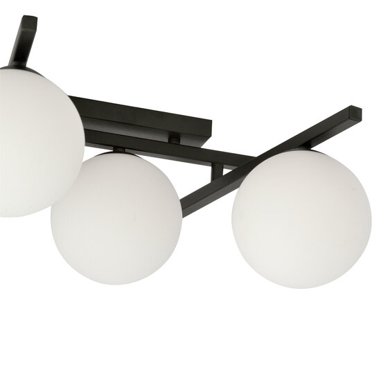 Emibig Emibig Lampe de plafond en verre blanc et métal avec 4x E14 - Idéale pour un design scandinave dans votre maison