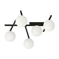 Emibig Emibig Lámpara de techo negra hermosa con 5 bombillas blancas E14 - Perfecta para interiores modernos