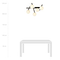 Emibig Emibig Beautiful black ceiling lamp with 5 white bulbs E14 - Perfect for modern interiors