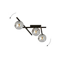 Emibig Emibig Glas en metaal plafondlamp met 3 rookglas bollen - Creëer een sfeervolle ambiance in uw ruimte
