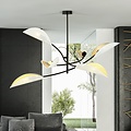 Emibig Emibig Lámpara colgante blanca y dorada con 6 brazos - Perfecta para una iluminación elegante