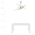 Emibig Emibig White and gold hanging lamp with 6 arms - Perfect for stylish lighting