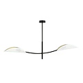 Emibig Emibig Lampe suspendue blanche et dorée avec 2 bras courbés - Parfaite pour une ambiance élégante