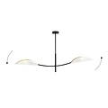 Emibig Emibig Lámpara colgante blanca y dorada con 2 brazos curvados - Perfecta para una atmósfera elegante