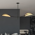 Emibig Emibig Black and rattan hanging lamp with 2 curved arms - Perfect for creating a cozy atmosphere
