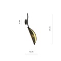 Emibig Emibig Wall lamp black and gold with falling leaf effect - Create a cozy ambiance in your space
