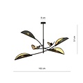 Emibig Emibig Black and gold hanging lamp with 6 arms - Perfect for a stylish ambiance