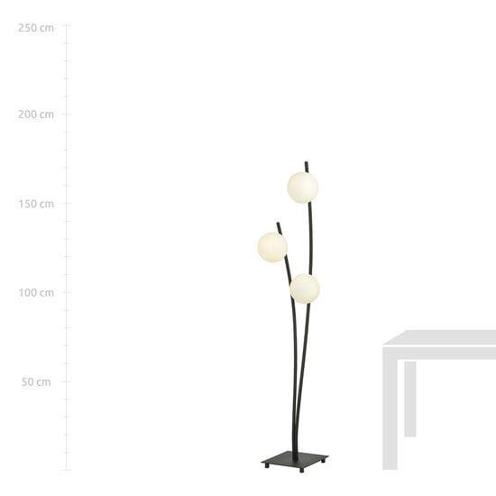 Emibig Emibig Floor lamp with waving black arms and white bulbs E14 - Create a cozy atmosphere in your living room