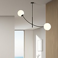 Emibig Emibig Hängelampe aus schwarzem und weißem Opalglas mit gebogenen Armen E14 - Ideal für eine gemütliche Atmosphäre in Ihrem Zuhause