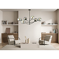 Emibig Emibig Pendent lamp with 6 curved arms black and fumed bulbs E14 - Create a cozy ambiance in your space