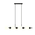 Emibig Emibig 8 bulb hanging lamp black with matt white glass balls E14 - Ideal for creating a cozy atmosphere in your home