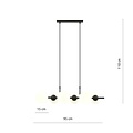 Emibig Emibig 6 lamp hanglamp zwart met mat witte glazen bollen E14 - Perfect voor sfeervolle verlichting