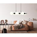 Emibig Emibig 6 bulb hanging lamp black with matt white glass balls E14 - Ideal for stylish lighting