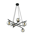 Emibig Emibig Exceptional black hanging lamp with 5 fumed glass balls E14 - Create a cozy ambiance in your space
