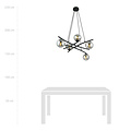 Emibig Emibig Uitzonderlijk zwarte hanglamp met 5 gefumeerde glazen bollen E14 - Creëer een sfeervolle ambiance in uw ruimte