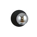 Emibig Emibig Simple black round wall lamp with smoked glass ball E14 - Perfect for creating a cozy atmosphere in any room