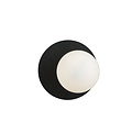 Emibig Emibig Lámpara de pared redonda simple en blanco y negro con bombilla de vidrio esmerilado E14 - Ideal para añadir un toque moderno a tu espacio