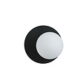 Emibig Emibig Applique murale ronde noire et blanche simple avec ampoule en verre dépoli E14 - Idéale pour ajouter une touche moderne à votre espace