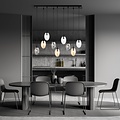 Emibig Emibig Large hanging lamp for above the table with 9 different glass pendants E14 - Create a cozy ambiance in your dining area