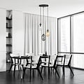 Emibig Emibig Lámpara colgante redonda con 3 colgantes diferentes (transparente, ámbar y ahumado) - Crea un ambiente acogedor en tu hogar