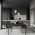 Emibig Emibig Lámpara colgante redonda con 3 colgantes diferentes (transparente, ámbar y ahumado) - Crea un ambiente acogedor en tu hogar