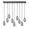 Emibig Emibig Exceptional black hanging lamp with 9 smoked glasses E14 - Create a cozy atmosphere in your space
