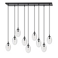 Emibig Emibig Lampe suspendue noire exceptionnellement longue avec 9 verres transparents E14 - Idéale pour une ambiance chaleureuse