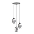 Emibig Emibig Hübsche Pendelleuchte in 3-hellem Schwarz mit 3x E14 geblasenem Rauchglas - Ideal für eine gemütliche Atmosphäre in jedem Raum