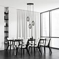 Emibig Emibig Hübsche Pendelleuchte in 3-hellem Schwarz mit 3x E14 geblasenem Rauchglas - Ideal für eine gemütliche Atmosphäre in jedem Raum