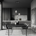 Emibig Emibig Handsome 3 light black pendulum with 3x E14 blown smoked glass - Ideal for creating a cozy atmosphere in any space
