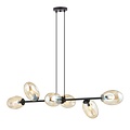 Emibig Emibig Lámpara colgante de diseño con 6 vidrios ámbar soplados E14 - Crea un ambiente cálido en tu hogar