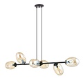 Emibig Emibig Design pendant lamp with 6 blown amber colored glasses E14 - Create a warm atmosphere in your home