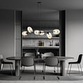 Emibig Emibig Design-Pendelleuchte mit 6 mundgeblasenen bernsteinfarbenen Gläsern E14 - Schaffen Sie eine warme Atmosphäre in Ihrem Zuhause