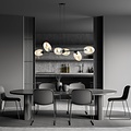Emibig Emibig Lampe suspendue design avec 6 verres en amber soufflé E14 - Créez une atmosphère chaleureuse dans votre intérieur