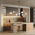 Emibig Emibig Beautiful 8x E14 black hanging lamp with blown amber glass - Create a warm atmosphere in your home