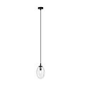 Emibig Emibig Suspension noire avec 1x E14 en verre transparent soufflé - Idéale pour une ambiance chaleureuse