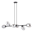 Emibig Emibig Black large pendant lamp with 6 fumed glasses E14 - Ideal for creating a stylish ambiance