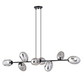 Emibig Emibig Lampe design grande noire avec 8 verres fumés E14 - Parfaite pour une ambiance élégante