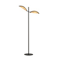 Emibig Emibig Aabenraa lampe sur pied noire avec feuilles tombantes en textile 2x E14 - Éclairage d'ambiance parfait pour chaque espace