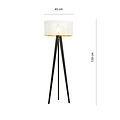 Emibig Emibig Skive 3-leg floor lamp with robust textile shade tube 1x E27 white and gold - Perfect for modern living spaces