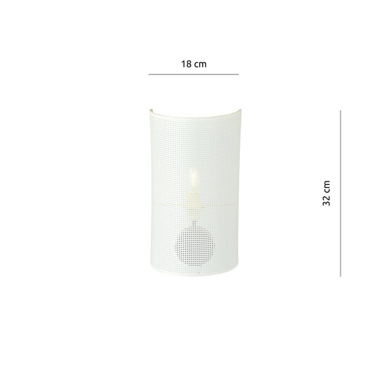 Emibig Emibig Skive wall lamp in white metal 1x E14 - Ideal for stylish lighting