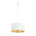 Emibig Emibig Skive lámpara colgante redonda blanca y dorada de metal 1x E27 - Ideal para crear un ambiente elegante en cualquier habitación