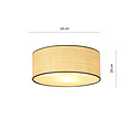 Emibig Emibig Varde gran lámpara de techo textil redonda 3x E27 - Iluminación ideal para cualquier espacio