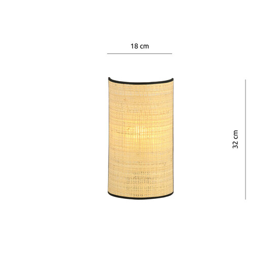Emibig Emibig Varde wandlamp in geweven textiel natuurkleur 1x E14 - Perfect voor sfeervolle verlichting in elke ruimte