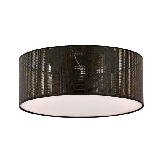 Emibig Emibig Skive grote zwart en gouden plafondlamp rond 3x E27 - Perfect voor een stijlvolle verlichting