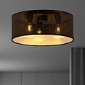 Emibig Emibig Skive grote zwart en gouden plafondlamp rond 3x E27 - Perfect voor een stijlvolle verlichting
