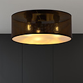 Emibig Emibig Skive grote zwart en gouden plafondlamp rond 3x E27 - Perfect voor een stijlvolle verlichting