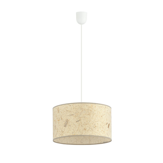 Emibig Emibig Greve single round textile striking hanging lamp tube 1x E27 - Ideal for creating a cozy atmosphere in any room