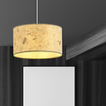 Emibig Emibig Greve single round textile striking hanging lamp tube 1x E27 - Ideal for creating a cozy atmosphere in any room