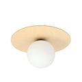 Emibig Emibig Slagelse round Scandinavian ceiling lamp gold brass with opal glass ball E14 - Ideal design lighting for modern interiors